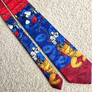 Disney Mickey Tie Made in Korea 100% Polyester Necktie Office Western Cartoon